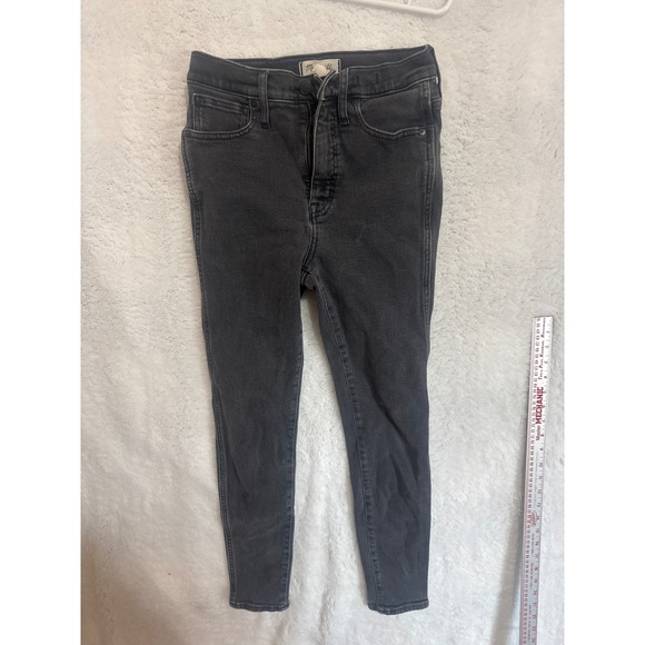 Madewell Womens High Rise Skinny Crop Jeans Gray Wash Denim Stretch - Picture 1 of 6
